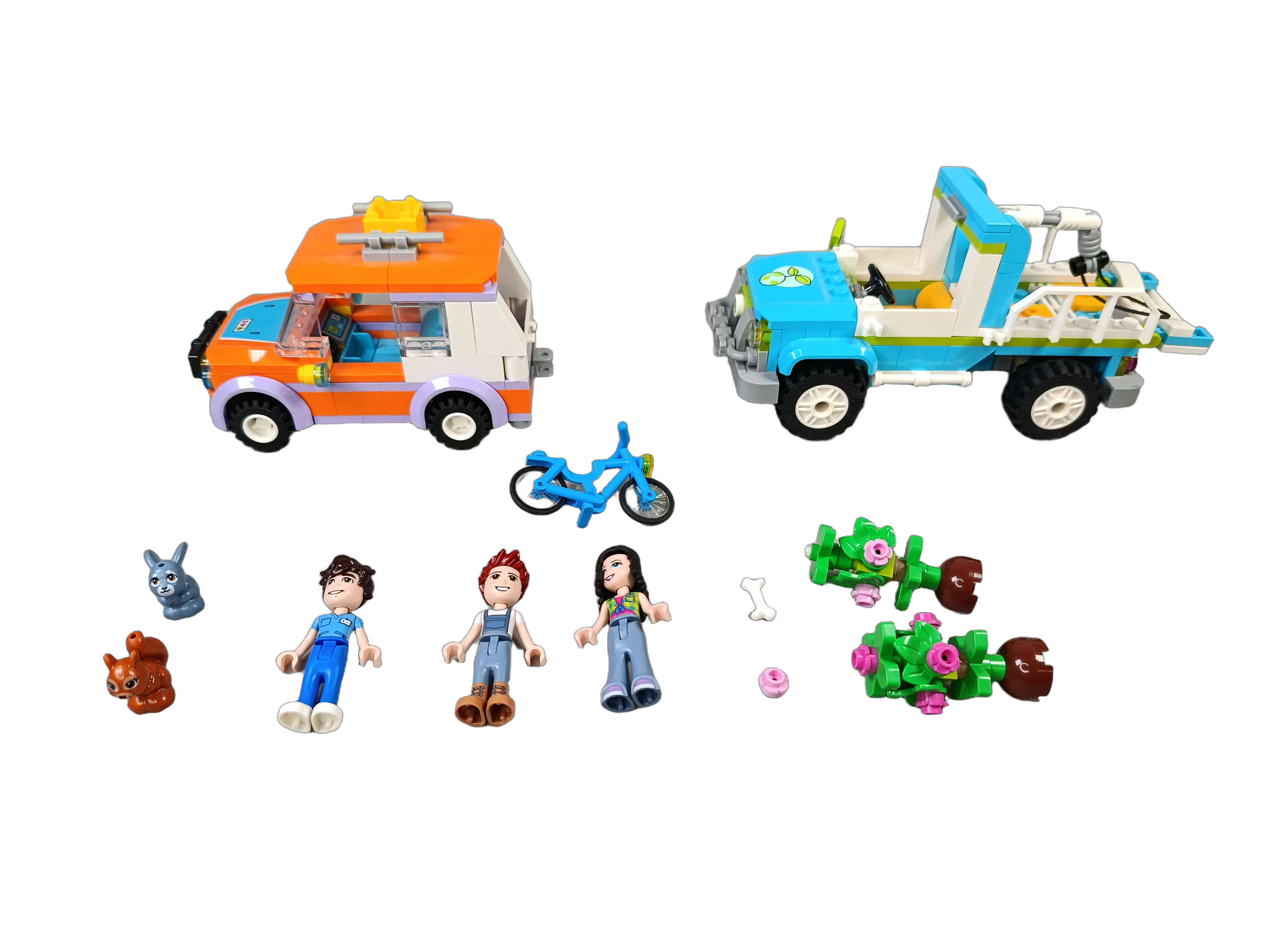 LEGO Bundle Friends Set von 8 Autos, Fahrrad & Spielfiguren